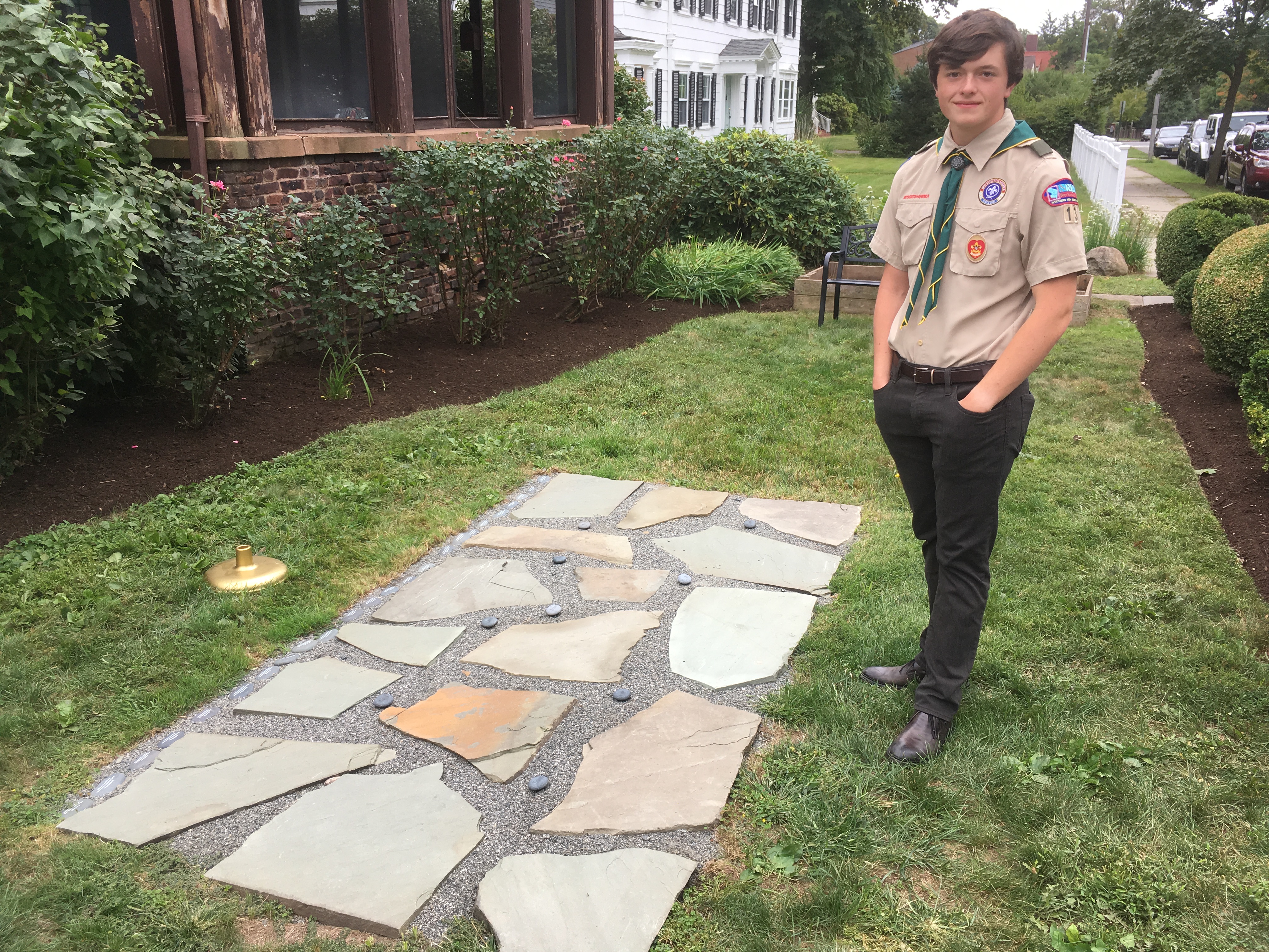 Montclair Eagle Scout John Colbert designed and built the garden