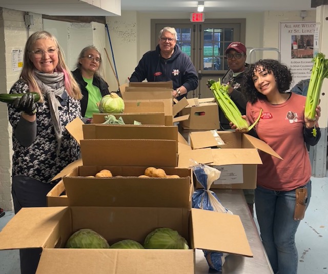 Angela Hansen and the team from Trader Joe's in Clifton volunteered their time and energy. We greatly appreciate the produce, flowers, bread, desserts and dry goods that Trader Joe's donates to Toni's Ktchen every week!